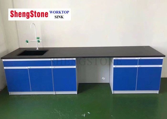 Countertops van het de Epoxyharslaboratorium van het ondernemingsonderzoek Zwarte Epoxyharsbank Worktop